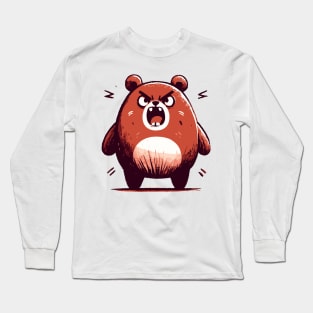 Cartoon angry bear Long Sleeve T-Shirt